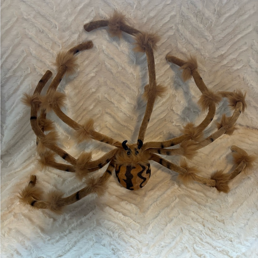 Furry Brown Spider Decor